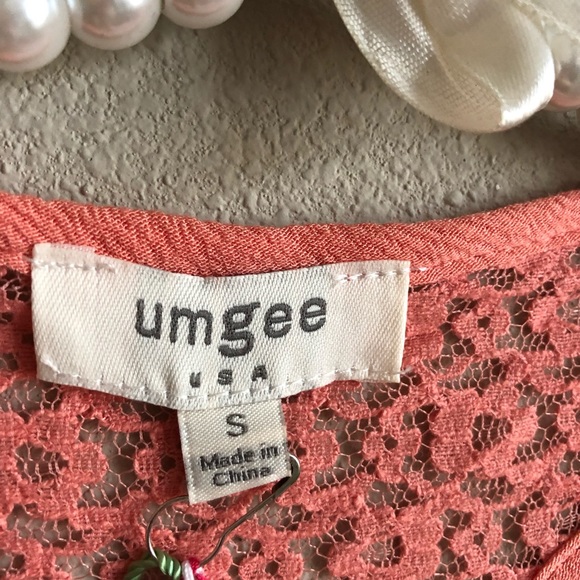 Umgee Babydoll Top Lace T-back NWT - Picture 6 of 7